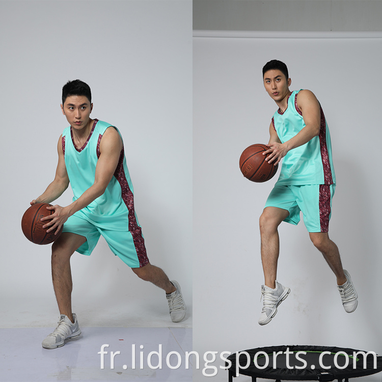 Blank Basketball Jerseys de basket-ball uniformes de basket-ball bon marché Jerseys de basket-ball personnalisés pour hommes
